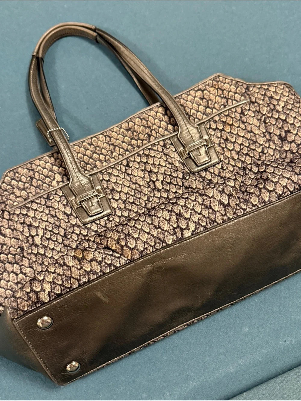 Coach Madison Zebra Print Small Madeline Satchel F2663